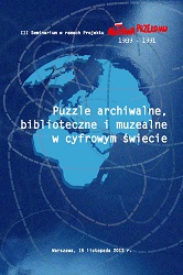 „Puzzle archiwalne, biblioteczne i muzealne w cyfrowym świecie”