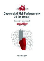 „Nasi w Sejmie i w Senacie – Obywatelski Klub Parlamentarny 25 lat później”