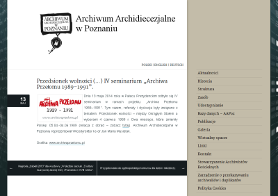 Przedsionek wolności (…) IV seminarium „Archiwa Przełomu 1989–1991”. 