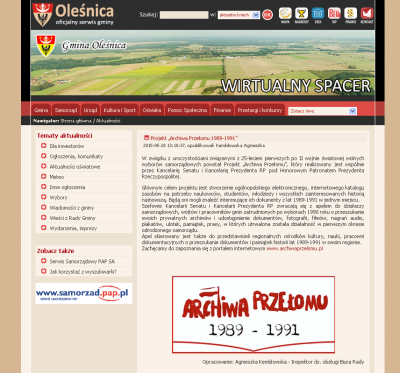 Projekt „Archiwa Przełomu 1989-1991”