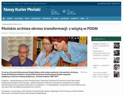 Płońskie archiwa okresu transformacji- z wizytą w PDDM