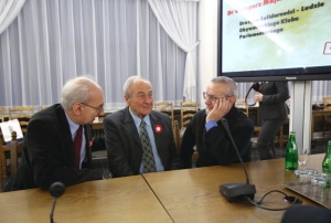 08.11.2014 r., konferencja Nasi w Sejmie i w Senacie, na fotografii od lewej: Jerzy Zdrada, ??, Janusz Pałubicki, fot. M. Józefaciuk