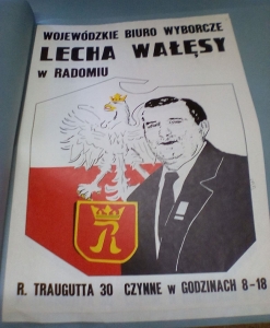 25.09.2018., plakat wyborczy z kampanii prezydenckiej 1990 r. Fot. Agnieszka Figura-Tomaka, Kancelaria Prezydenta RP.