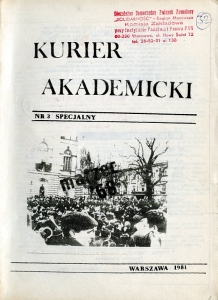 Okładka - Kurier Akademicki nr 3 specjalny