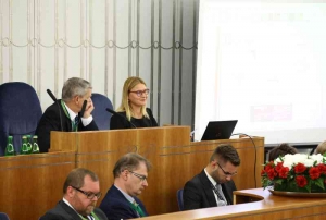 15.08.2017r., Prekonferencja IFLA, na fotografii Wojciech Kulisiewicz, Agata Karwowska-Sokołowska. Fot. Katarzyna Czerwińska, Kancelaria Senatu.