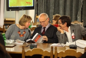 08.11.2014 r., konferencja Nasi w Sejmie i w Senacie, na fotografii od prawej: Jerzy Tokarczyk, Edward Müller, fot. M. Józefaciuk