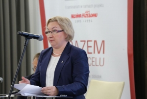 23.06.2015 r., V seminarium „Archiwa Przełomu 1989-1991”, na fotografii Iwona Korga, fot. Katarzyna Czerwińska