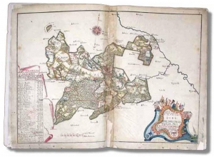 Atlas Radziwiłłowski z 1781 r., rękopis, fot. z zasobu Archiwum Towarzystwa Naukowego Płockiego.