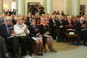 13.05.2014 r., IV Seminarium, na fotografii od lewej: Marek Ziółkowski, Grażyna Anna Sztark, Ewa Nawrocka, Agata Karwowska-Sokołowska, fot. Michał Józefaciuk