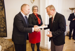 28.01.2014 r.; posiedzenie inauguracyjne Rady Programowej; na fotografii od lewej: Jacek Michałowski, Ewa Polkowska; Tadeusz Krawczak; foto. Łukasz Kamiński