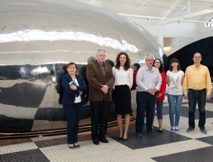 19.05.2017 r., wizyta w Muzeum Emigracji w Gdyni, na fotografii od lewej: Agnieszka Figura-Tomaka, Janusz Kuligowski, Katarzyna Morawska, Robert Kubaś, Justyna Orysiak, Lena Remisz, Maciej Pindelski. Fot. Michał Zaremba, Kancelaria Prezydenta RP.