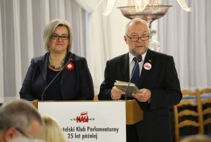 08.11.2014 r., konferencja Nasi w Sejmie i w Senacie, na fotografii: Ewa Polkowska, Jacek Michałowski, fot. M. Józefaciuk