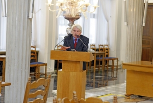 19.01.2013 r.; spotkanie opłatkowe OKP; na fotografii Jerzy Duner; foto. Justyna Orysiak, Robert Kubaś