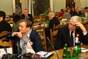 08.11.2014 r., konferencja Nasi w Sejmie i w Senacie, na fotografii Agnieszka Figura-Tomaka, Zdzisław Kurzyński, fot. K. Czerwińska