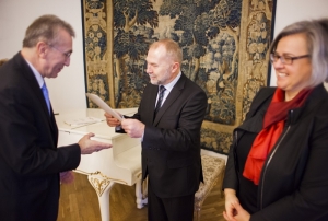 28.01.2014 r.; posiedzenie inauguracyjne Rady Programowej; na fotografii od lewej: Maciej Klimczak, Jacek Michałowski, Ewa Polkowska; foto. Łukasz Kamiński