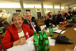 08.11.2014 r., konferencja Nasi w Sejmie i w Senacie, na fotografii od lewej: Teresa Grabczyńska-Drecka, Janusz Kuligowski, Agnieszka Figura-Tomaka, Zdzisław Kurzyński:, fot. K. Czerwińska