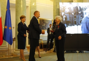 15.10.2012 r.; II Seminarium; na fotografii Jacek Michałowski, Wanda Kronman-Czajka; foto. Michał Józefaciuk