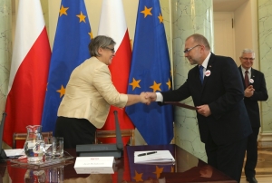 13.05.2014 r.; IV Seminarium; na fotografii: Ewa Polkowska, Jacek Michałowski; foto. Michał Józefaciuk